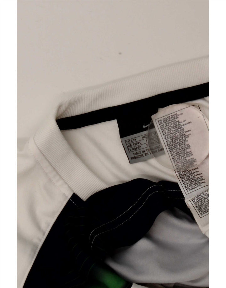 Camiseta gráfica masculina Nike UK 39/40 médio branco colorblock poliéster
