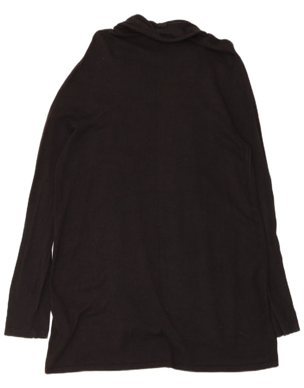 Suéter cardigã aberto Zara Longline feminino Reino Unido 18 XL preto viscose