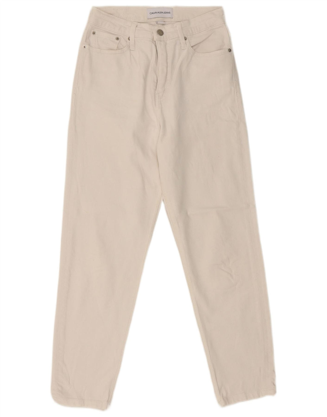 Calvin Klein Jeans Cônico Feminino W26 L26 Branco
