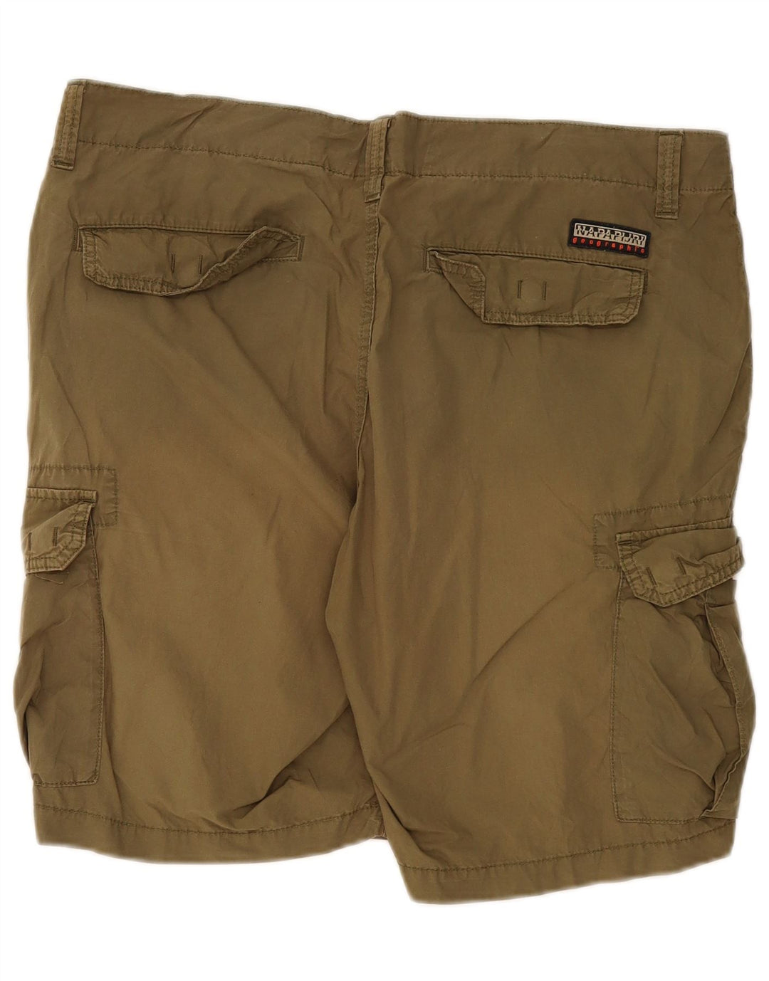 Shorts cargo masculino Napapijri W36 grande algodão cáqui
