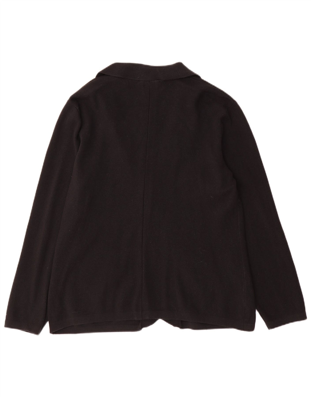 Jaqueta blazer feminina Esprit de malha com 2 botões Reino Unido 14 grande algodão preto