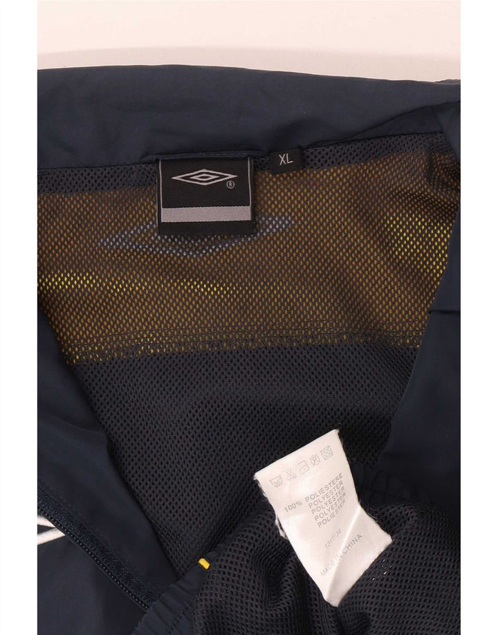 Jaqueta masculina de agasalho Umbro XL azul marinho Colourblock poliéster