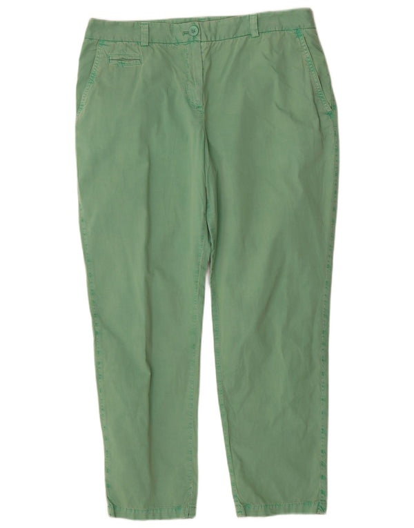 Calça Chino Feminina Marks & Spencer Reino Unido 14 Grande W34 L27 Algodão Verde