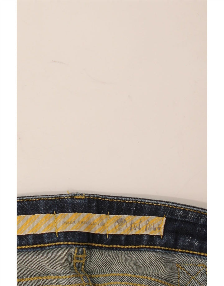 Calça jeans reta regular feminina Fat Face UK 12 médio W34 L32 algodão azul