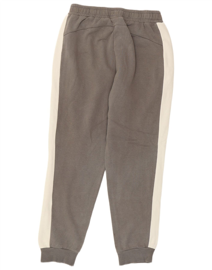 Calça esportiva masculina Puma Joggers cinza médio algodão colorblock