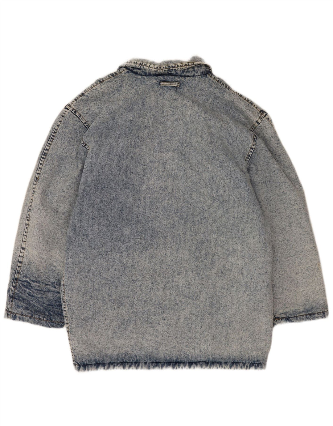 Jaqueta jeans feminina vintage UK 16 grande azul