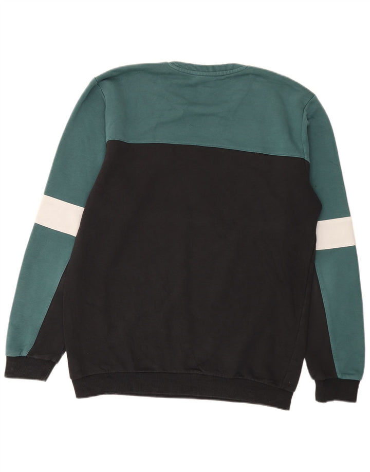 Fila moletom masculino jumper grande algodão colorblock preto