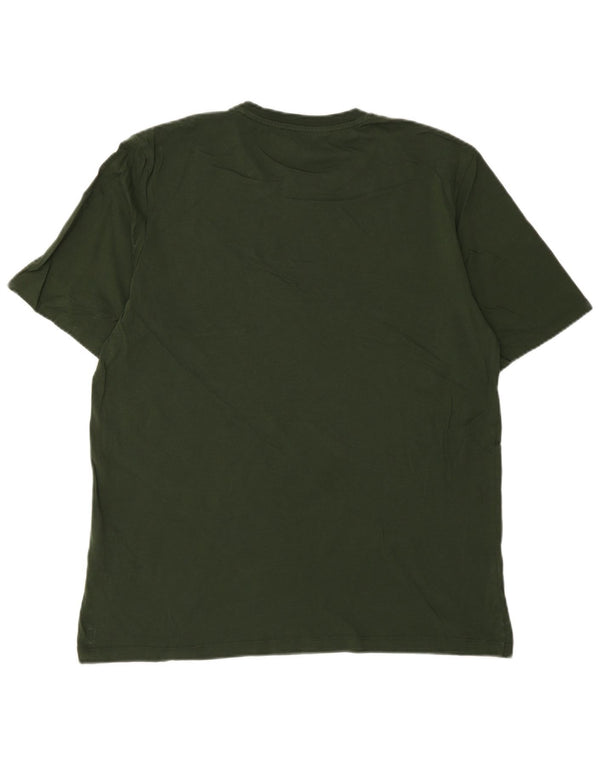 Camiseta gráfica masculina Jack & Jones Top grande de algodão verde