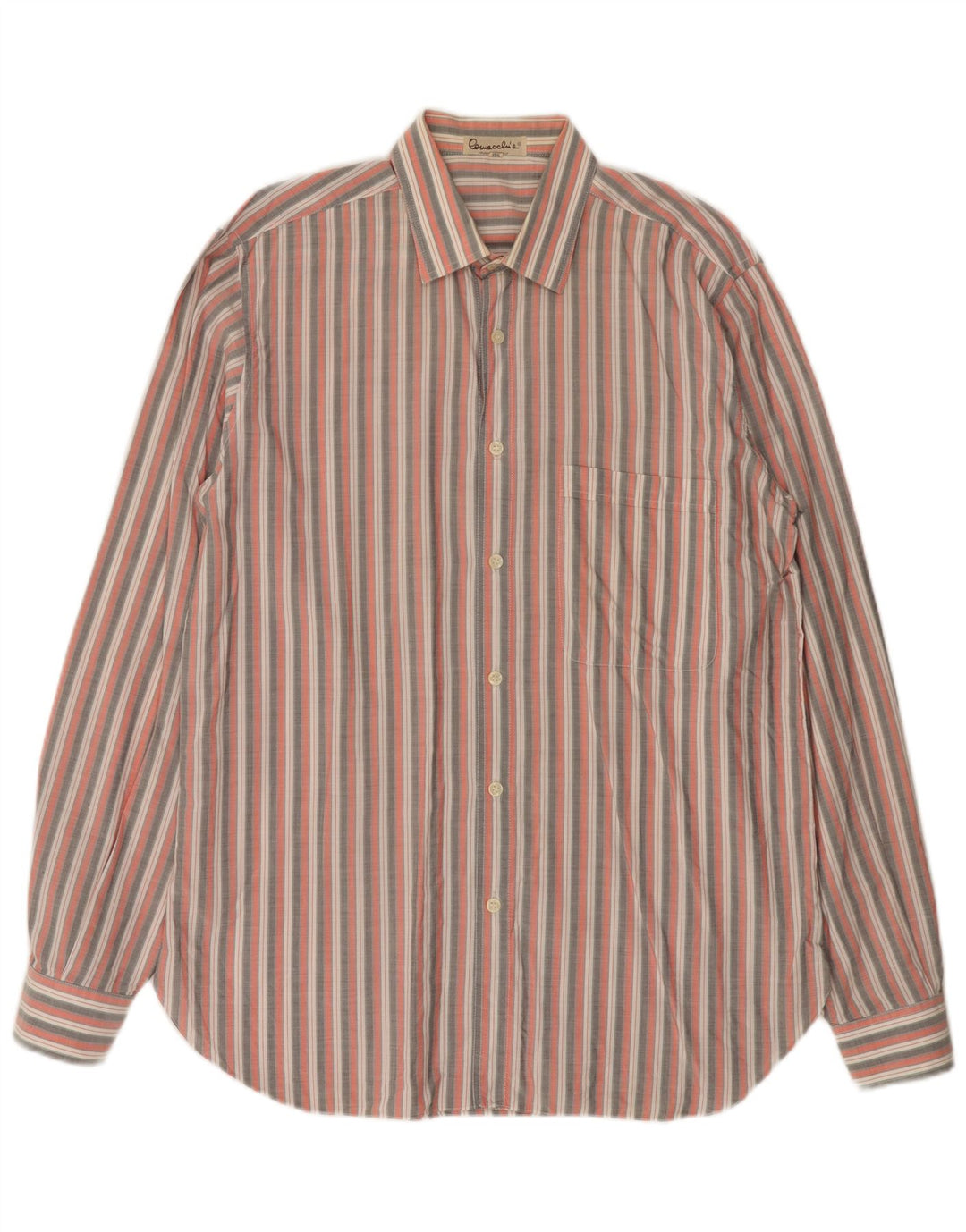 Camisa masculina vintage tamanho 40 médio listrado rosa