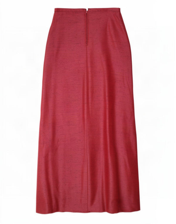 Saia maxi feminina vintage média W28 vermelha manchada