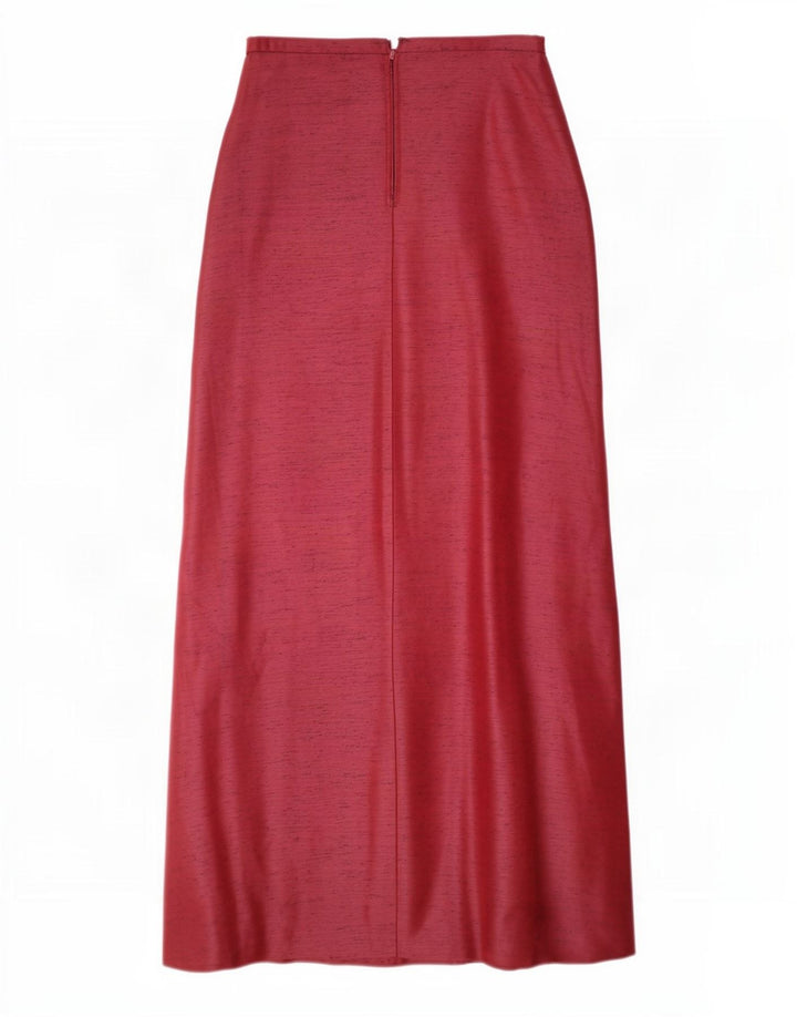 Saia maxi feminina vintage média W28 vermelha manchada