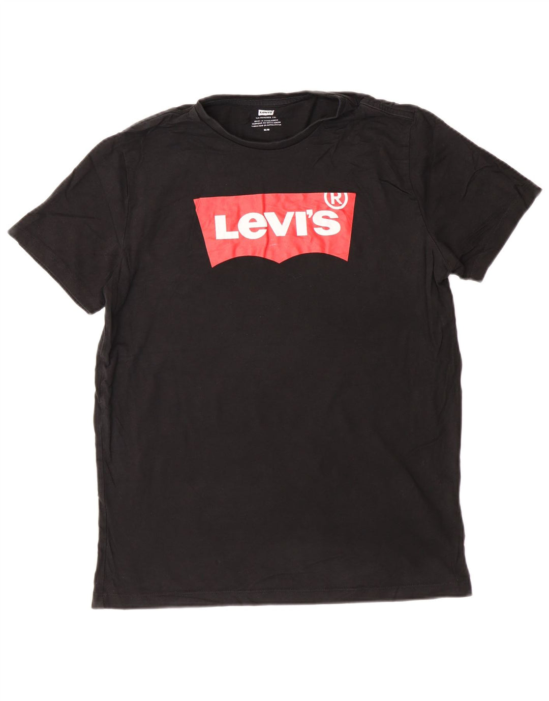 Camiseta gráfica masculina Levi's Top médio algodão preto
