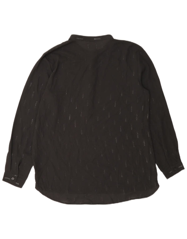 Blusa feminina de manga comprida Dack's UK 16 listrada preta grande