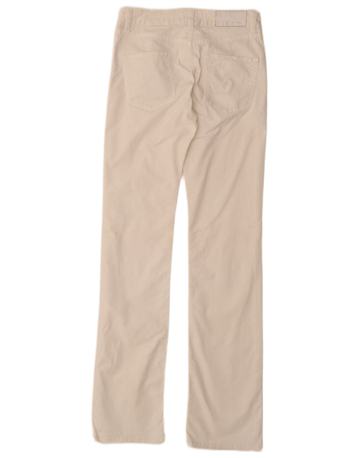 Calça feminina reta casual HUGO BOSS W26 L34 algodão branco