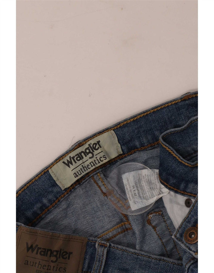 Wrangler Mens Straight Jeans W36 L32 Azul Algodão