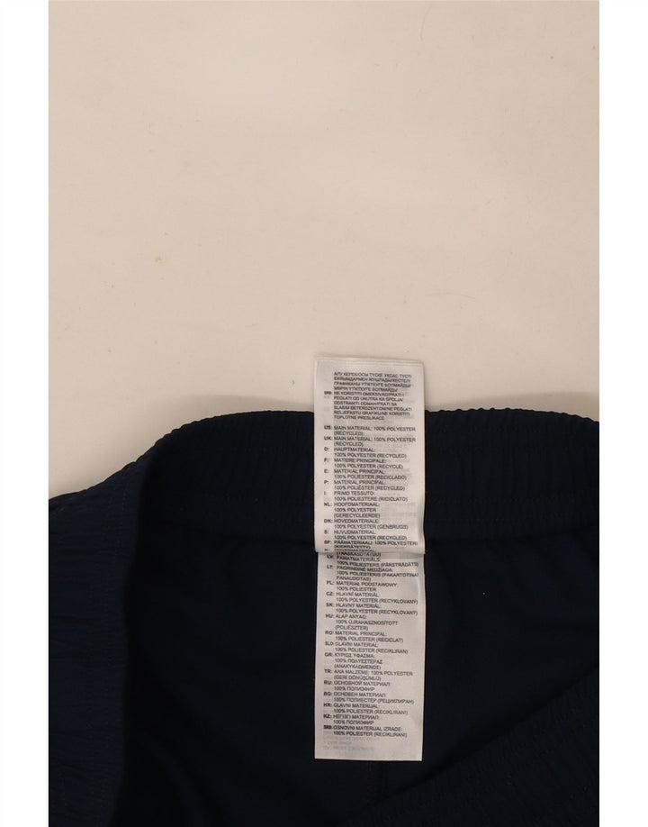 Shorts esportivos gráficos masculinos Adidas pequenos poliéster azul marinho