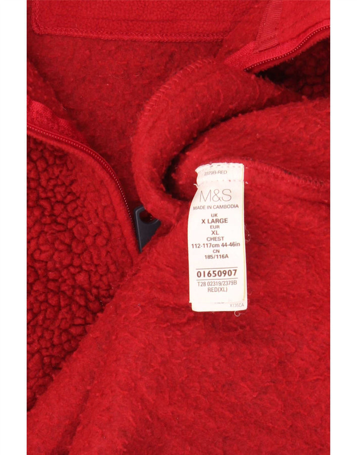 Suéter masculino Marks & Spencer com zíper e gola em lã XL marrom poliéster