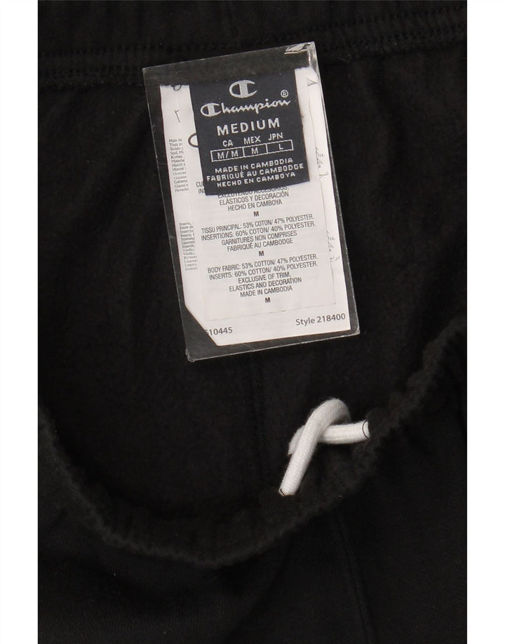 Shorts esportivos gráficos masculinos Champion médio algodão preto