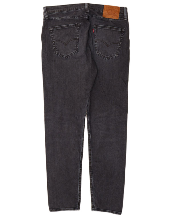 Levi's Masculino 512 Distressed Slim Tapered Jeans W34 L32 Algodão Cinza