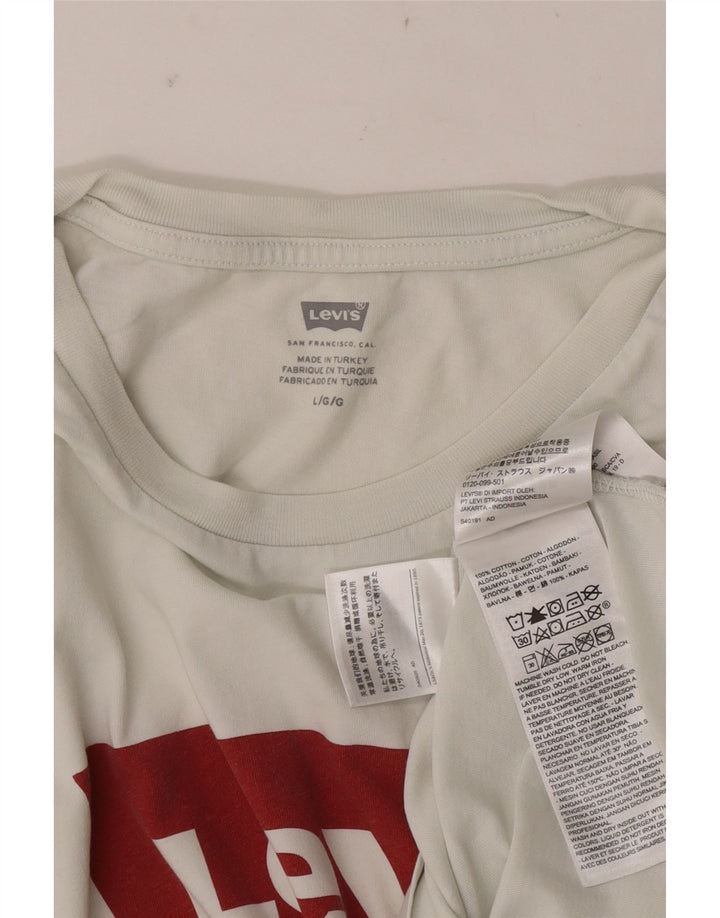 Camiseta gráfica masculina Levi's Top grande de algodão branco