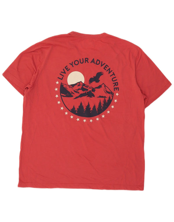 Camiseta gráfica masculina Eddie Bauer Top XL vermelho