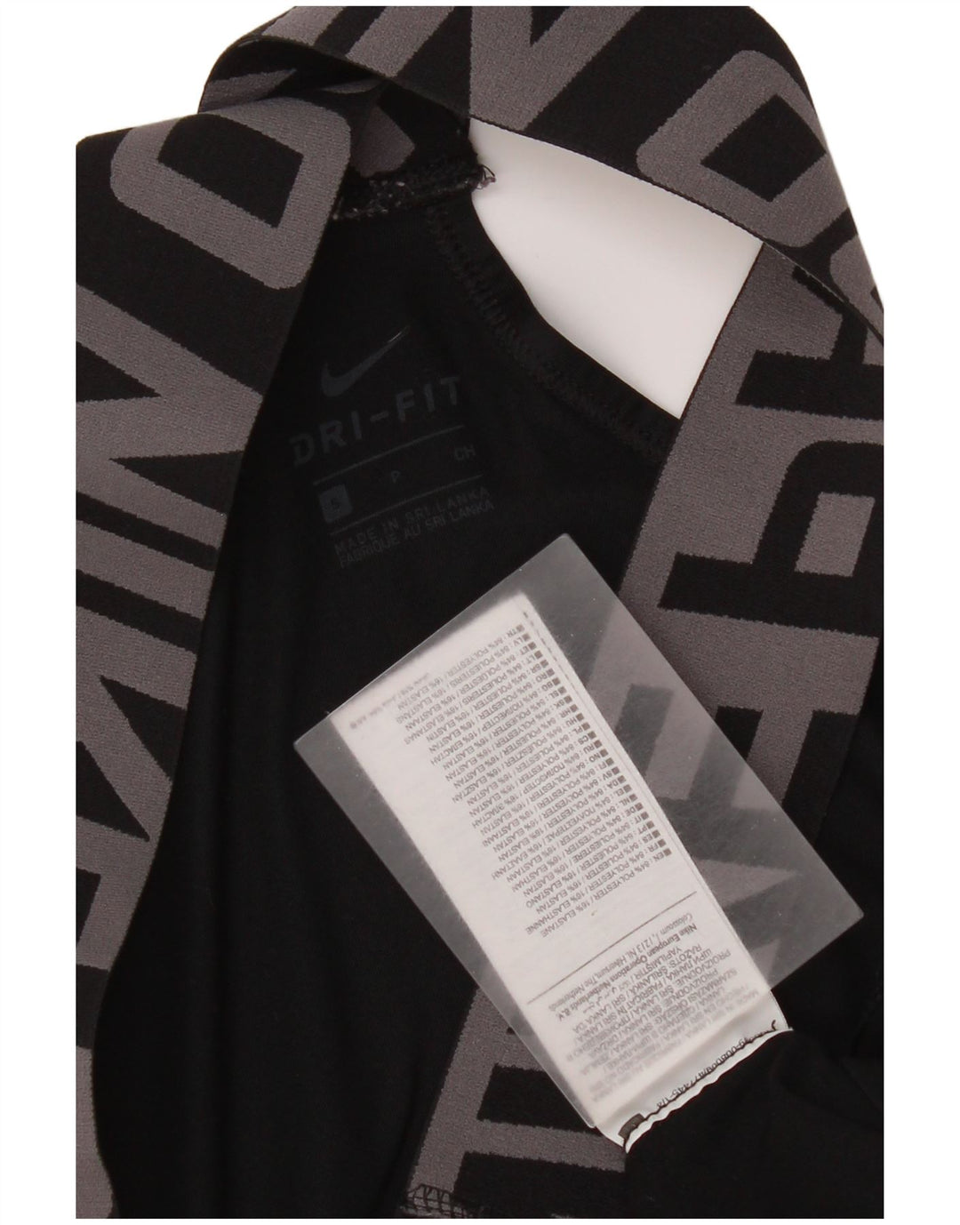 Sutiã esportivo Nike feminino Dri Fit Graphic pequeno poliéster preto