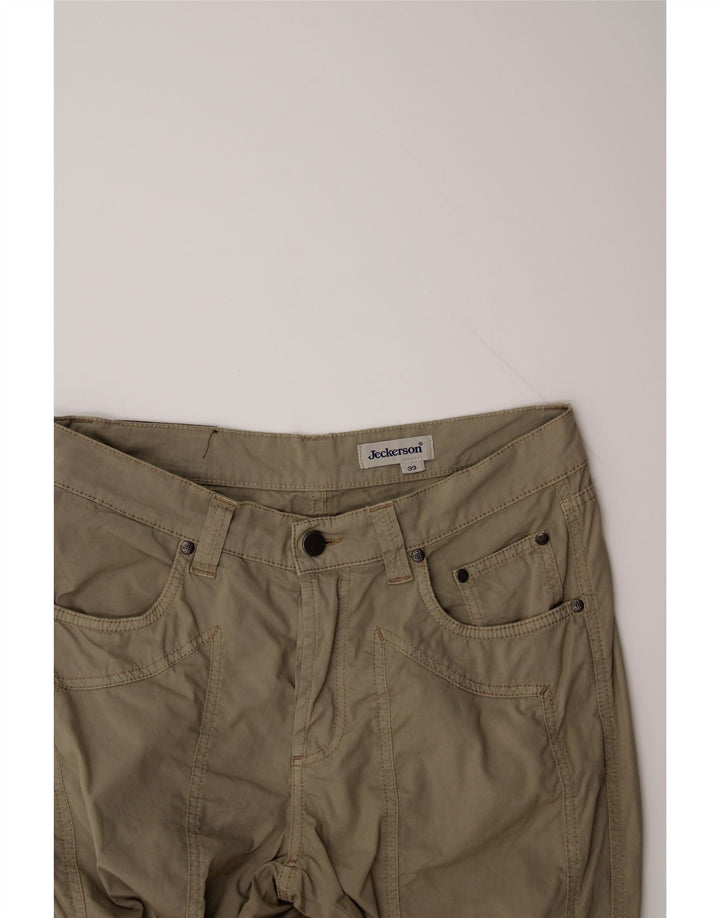 JECKERSON Womens Straight Casual Trousers W32 L30  Beige Cotton Vintage Jeckerson and Second-Hand Jeckerson from Messina Hembry 