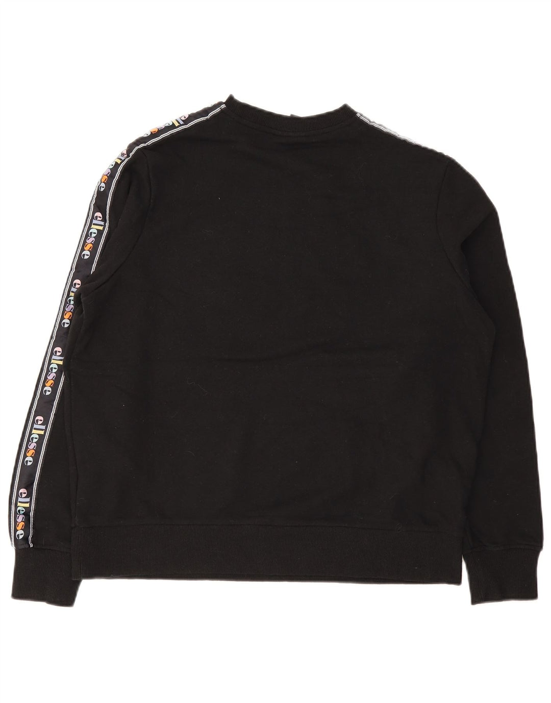 Ellesse moletom feminino grande com estampa gráfica UK 10 pequeno algodão preto