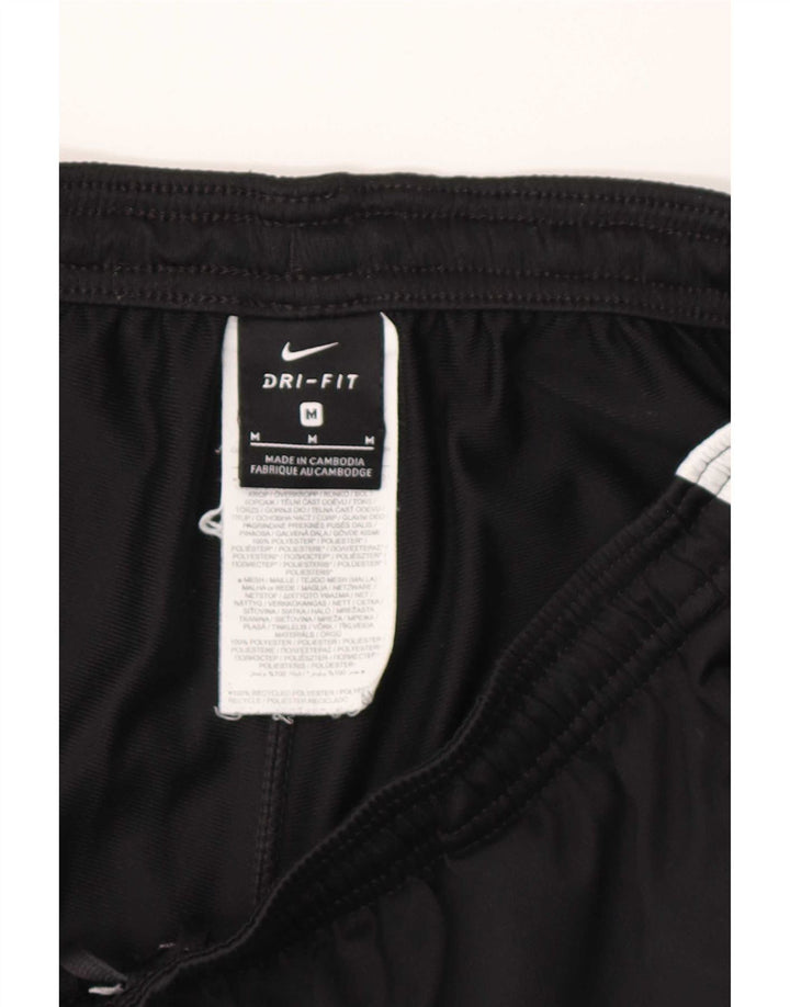 Calça de treino feminina Nike UK 12 poliéster listrado preto médio