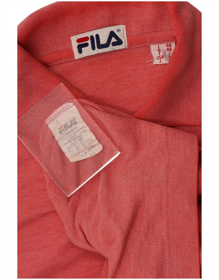 Camisa polo masculina Fila IT 46 pequena algodão vermelho