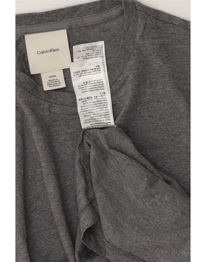 Calvin Klein Camiseta masculina top pequeno algodão cinza
