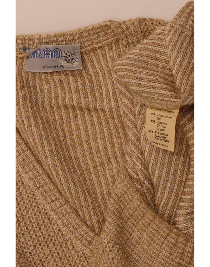 Regata masculina VINTAGE com colete médio em linho bege