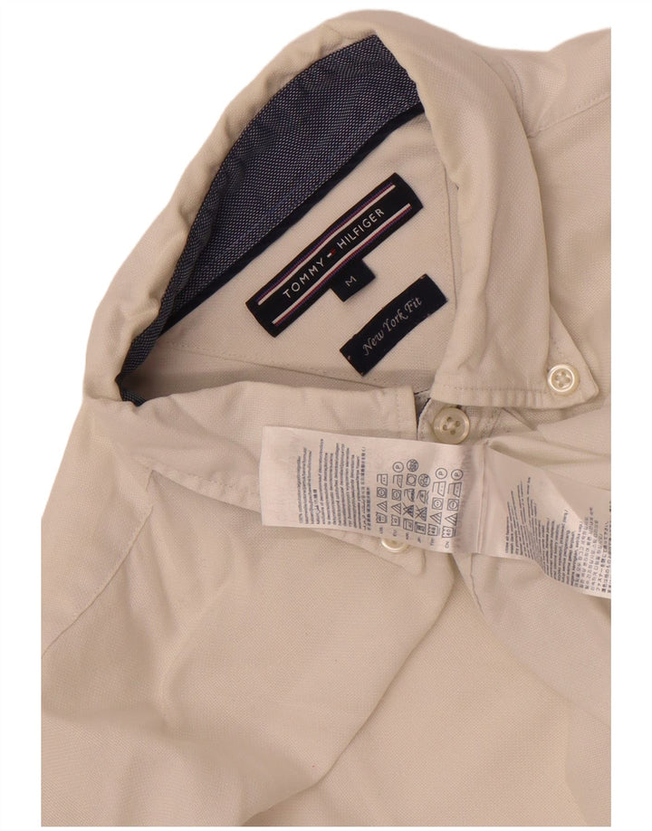 Camisa masculina Tommy Hilfiger New York Fit médio algodão branco