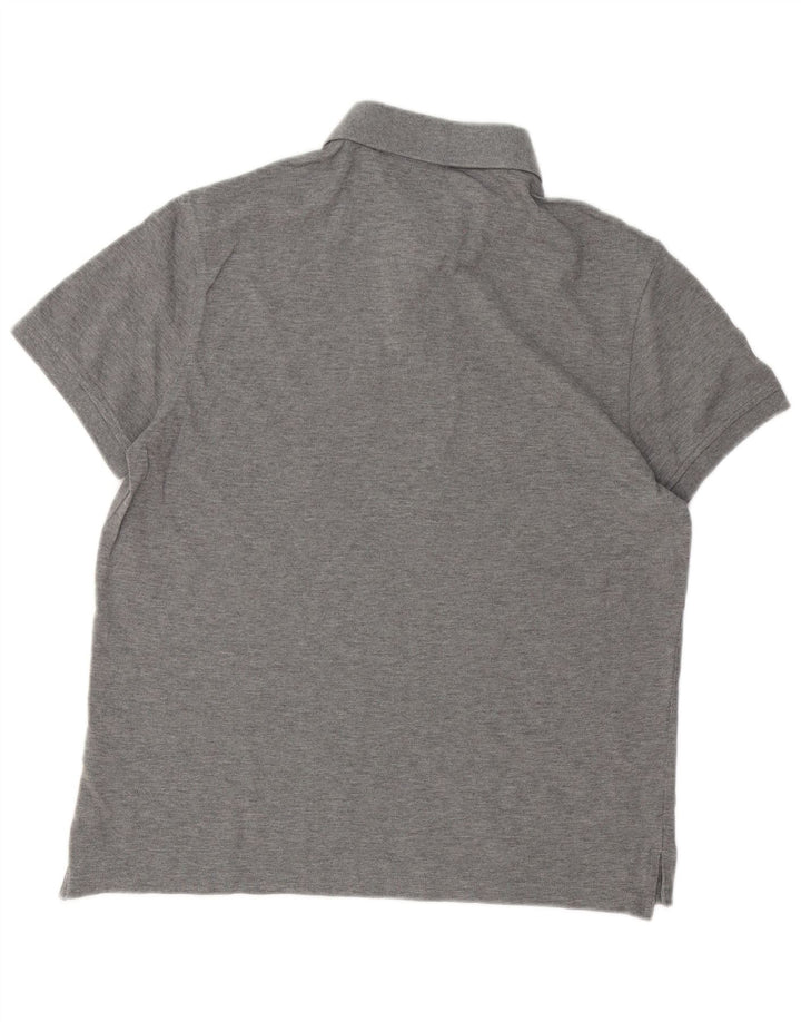 Camisa polo masculina Tommy Hilfiger algodão cinza médio