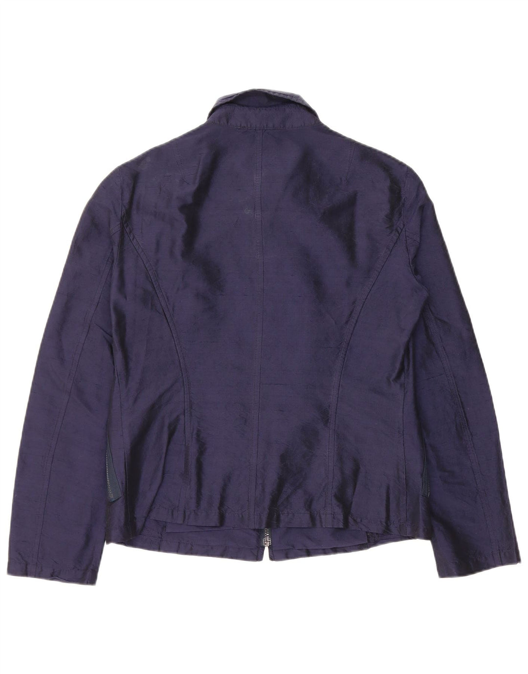 Jaqueta bomber feminina Alberto Biani IT 46 grande seda azul marinho