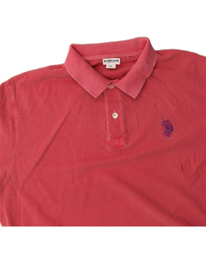 U.S. POLO ASSN. Mens Polo Shirt 2XL Red Cotton Vintage U.S. Polo Assn. and Second-Hand U.S. Polo Assn. from Messina Hembry 