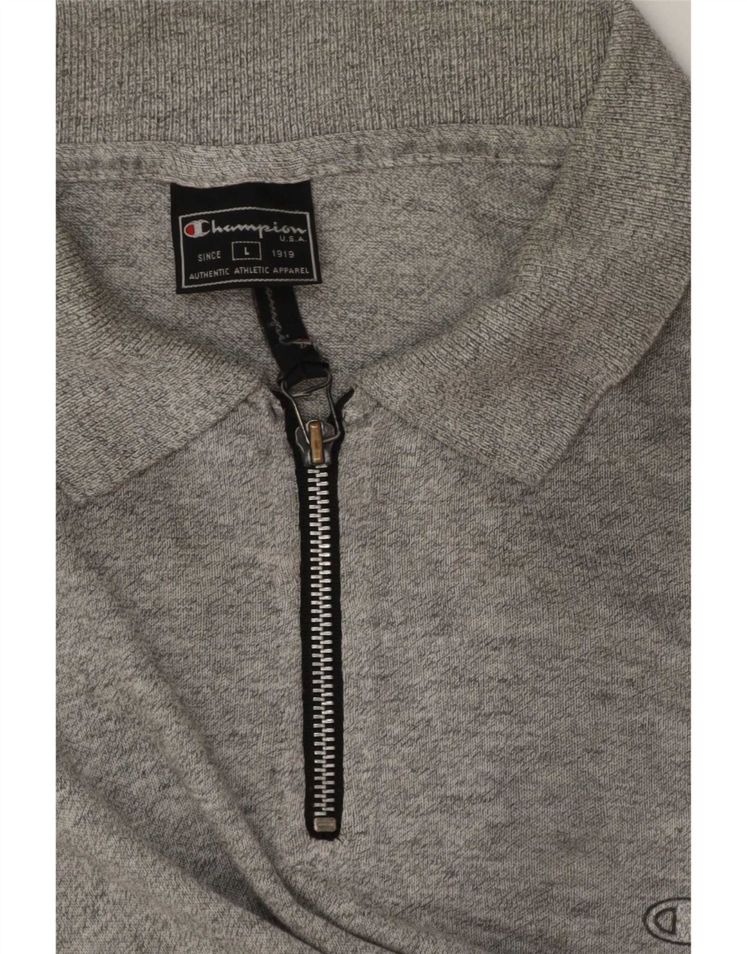 Camisa polo masculina Champion grande cinza manchada