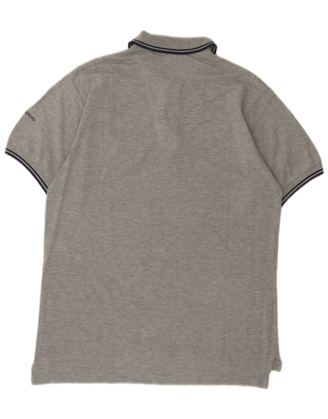 Camisa polo masculina Marina Yachting gráfica cinza médio algodão