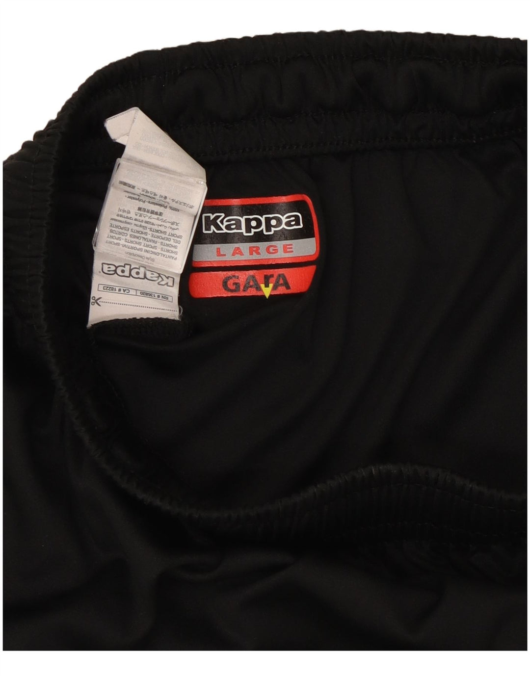 Shorts esportivos Kappa Boys Gara Graphic 11-12 anos grande poliéster preto