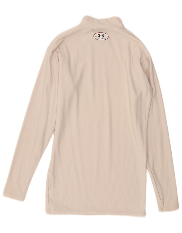 Under Armour Womens Cold Gear Top Manga Longa Grande Off White Nylon