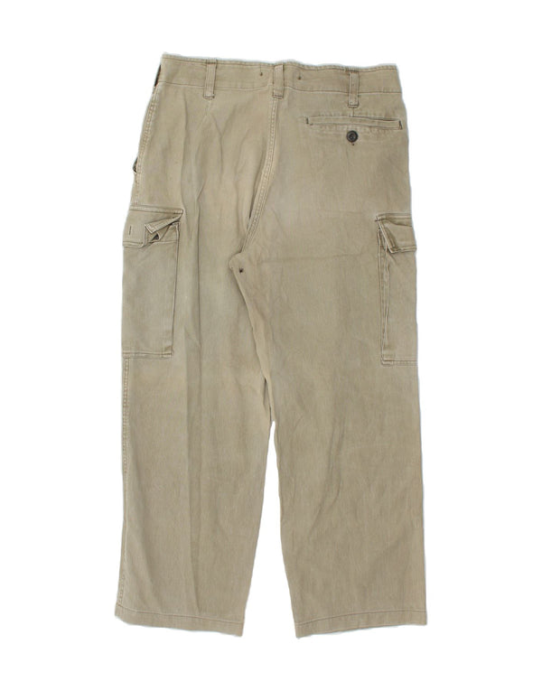 Calça cargo reta masculina VINTAGE W32 L26 algodão verde