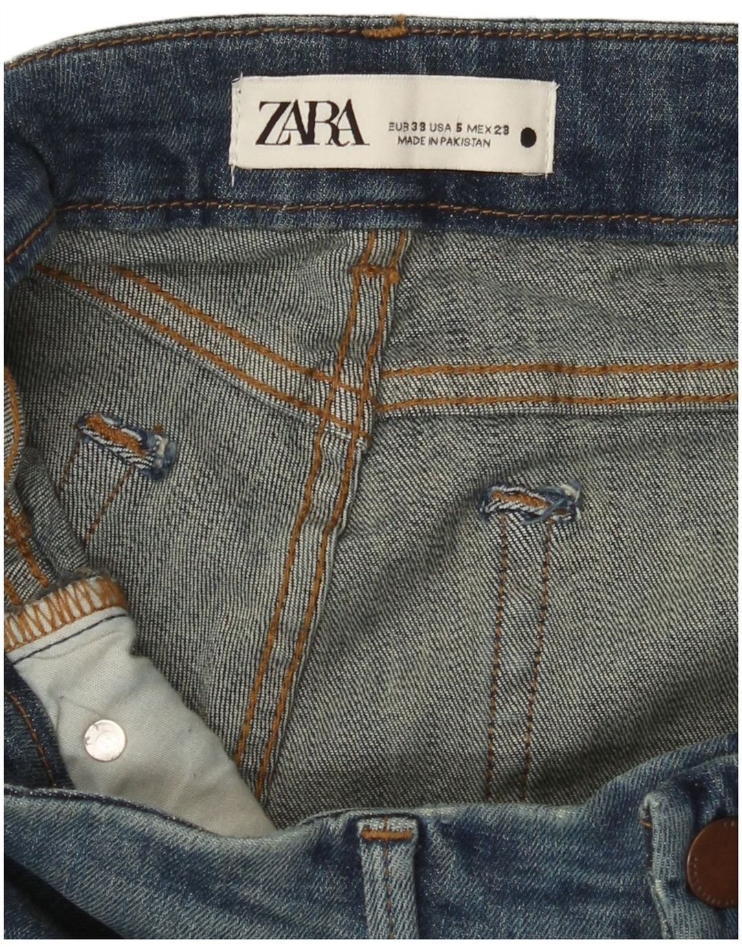 ZARA Mulheres Bootcut Jeans EU 38 Pequeno W28 L33 Azul