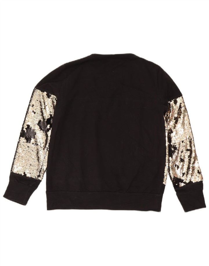 Suéter feminino Guess UK 14 médio preto colorblock algodão