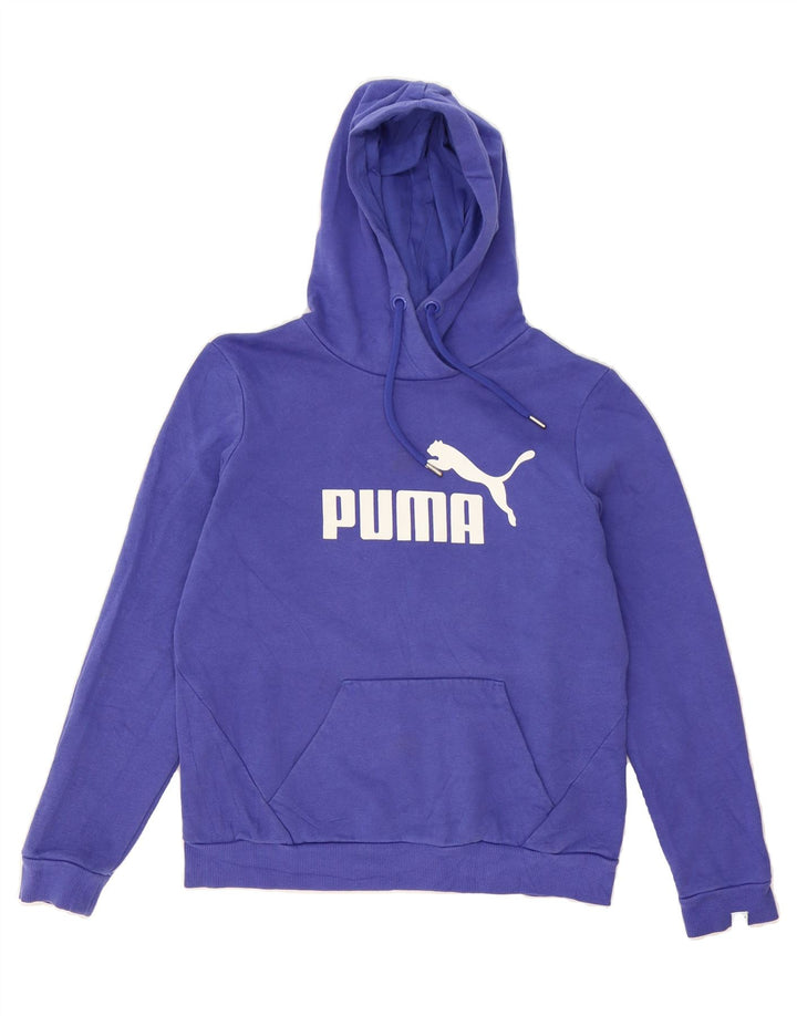 PUMA Womens Graphic Hoodie Jumper UK 12 Medium Purple Cotton Vintage Puma and Second-Hand Puma from Messina Hembry 