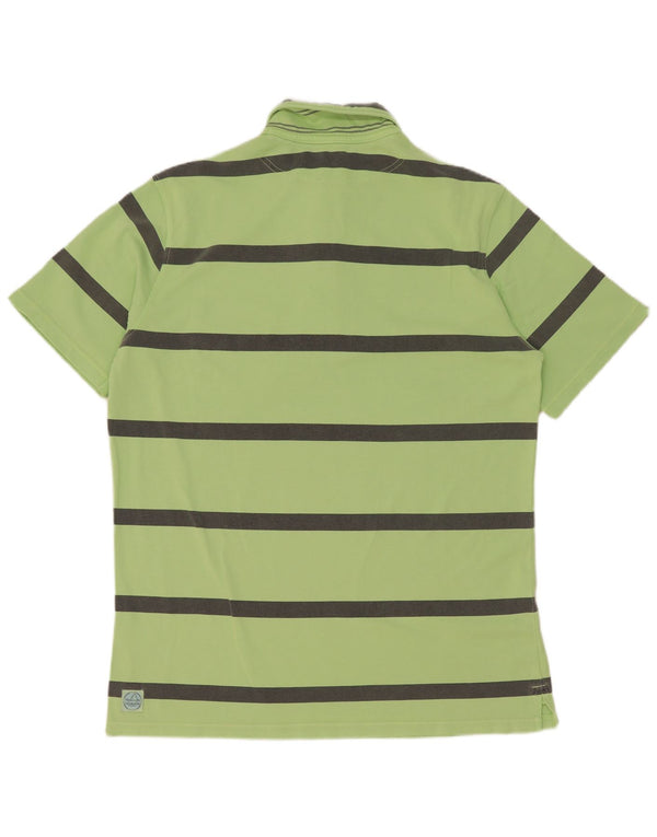 Camisa polo masculina Murphy & Nye XL algodão listrado verde