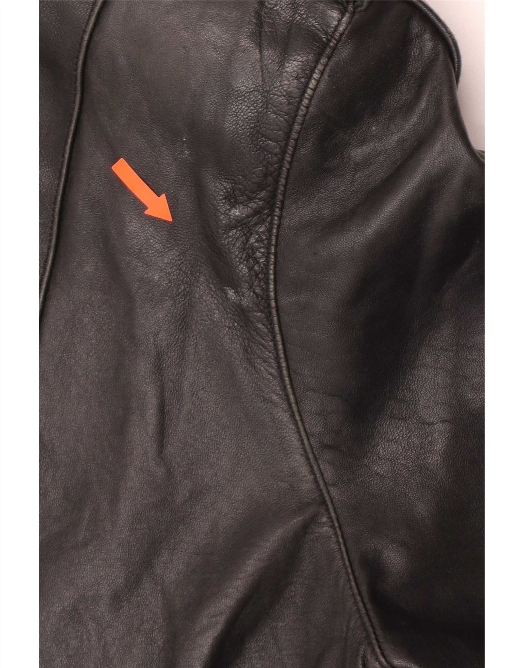Jaqueta de couro feminina vintage para motociclista EU 40 médio preto