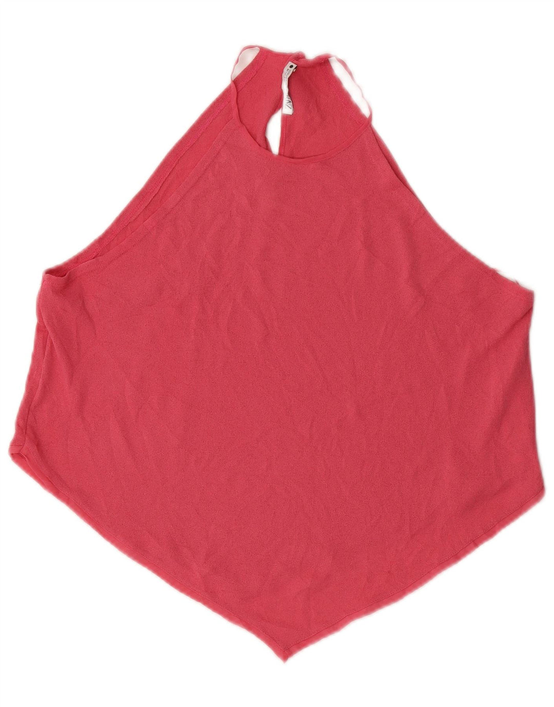 Zara Womens Crop Halter Top UK 14 Médio Poliéster Rosa