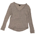 Top feminino Massimo Dutti manga comprida UK 12 cinza médio manchado
