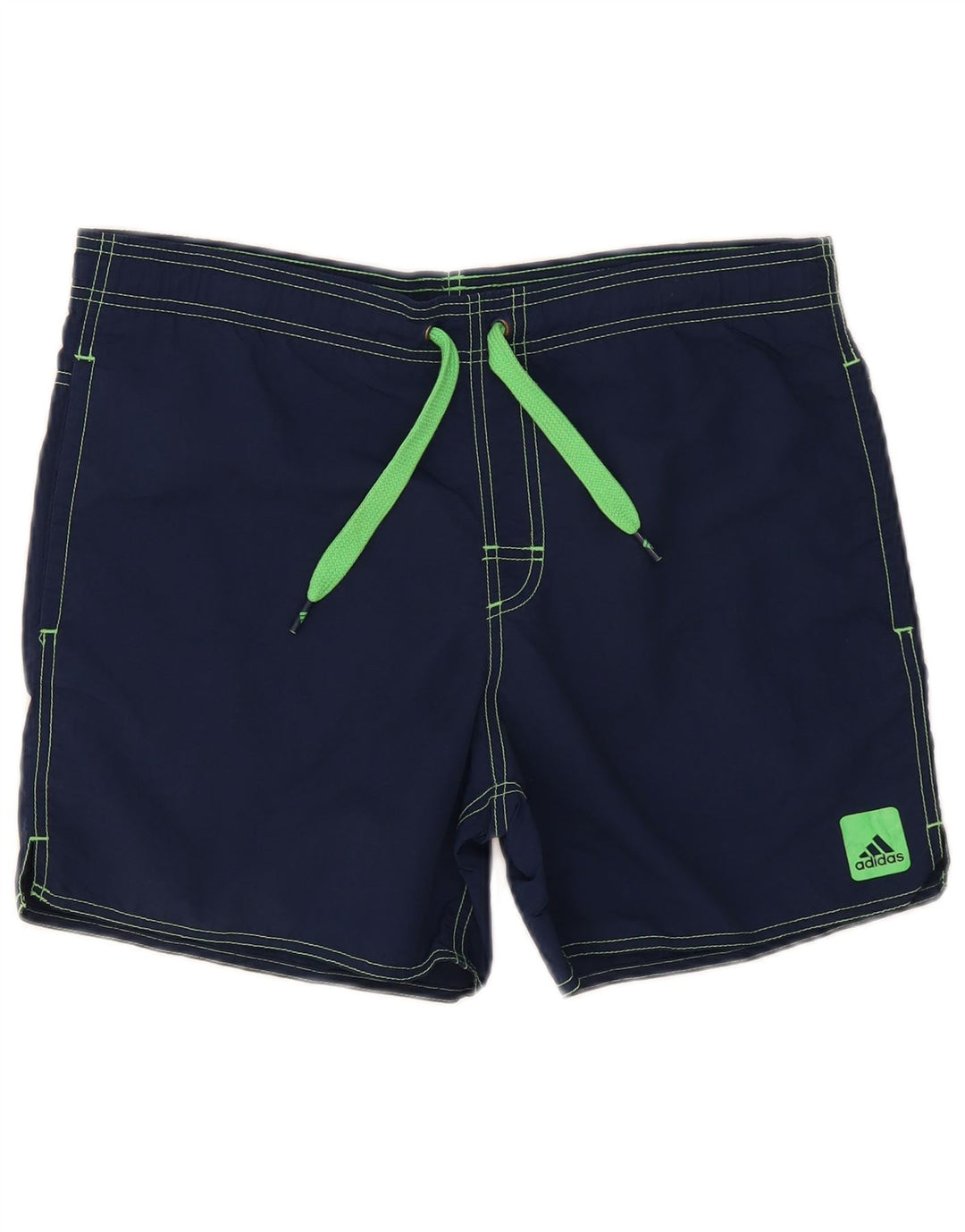 Shorts de natação masculino Adidas pequeno poliéster azul marinho
