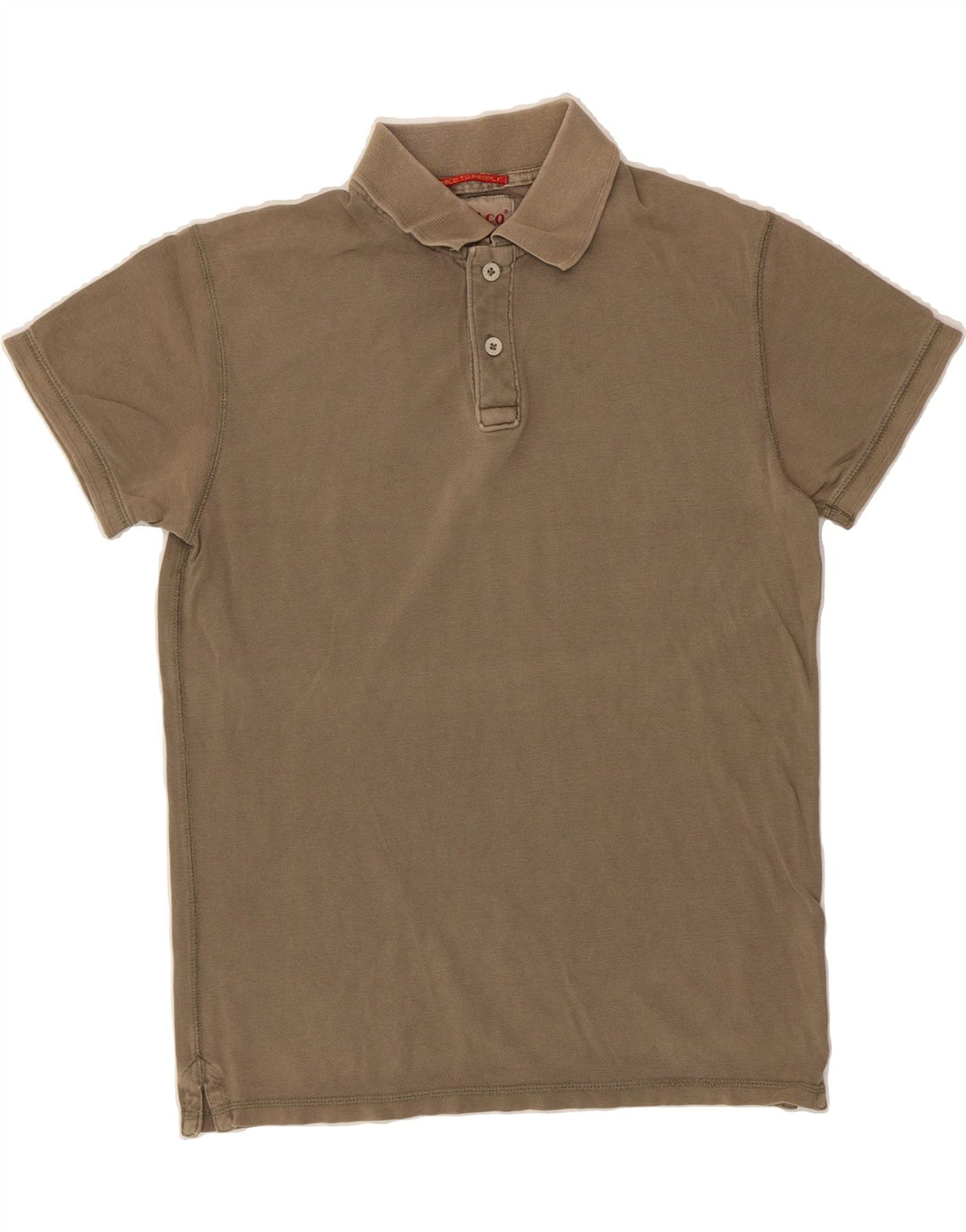 SCOTCH & SODA Mens Polo Shirt Medium Beige Cotton Vintage Scotch & Soda and Second-Hand Scotch & Soda from Messina Hembry 